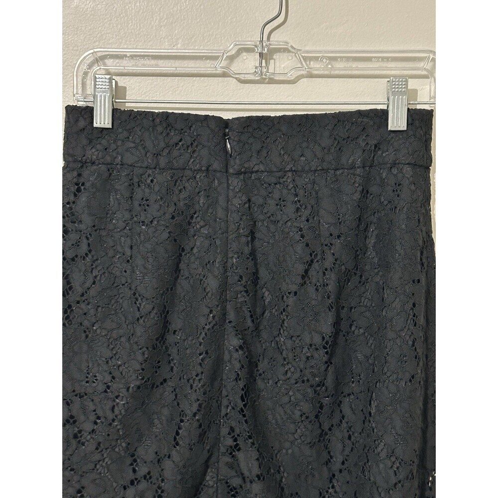 J.Crew Pintucked Pencil Skirt in Black Lace: Size 2 Floral Goth‎ Whimsigoth - Picture 5 of 11